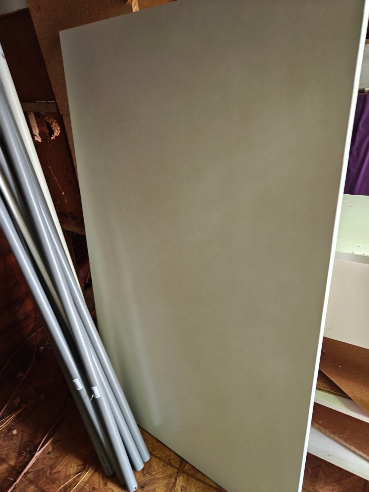 Witte IKEA tafel - gedemonteerd, Ophalen, Kunststof, Gebruikt, 100 tot 150 cm