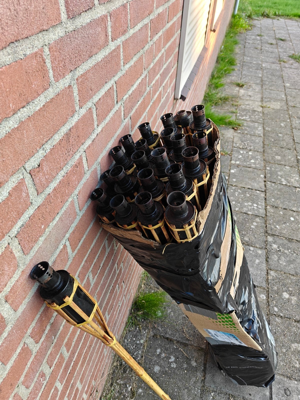 22 Gebruikte Tuinfakkels / Bamboe Fakkels, Tuin en Terras, Fakkels, Ophalen of Verzenden, Gebruikt