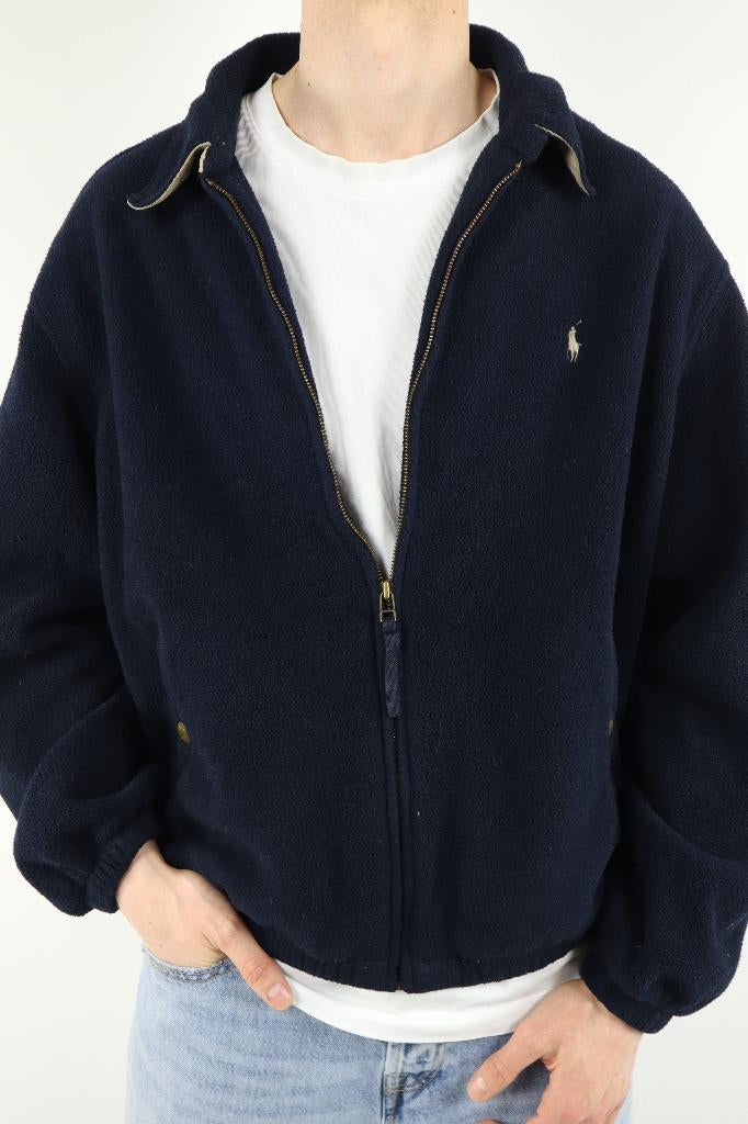 Ralph Lauren teddy jas - L, Maat 52/54 (L), Blauw, Ralph Lauren, Ophalen of Verzenden