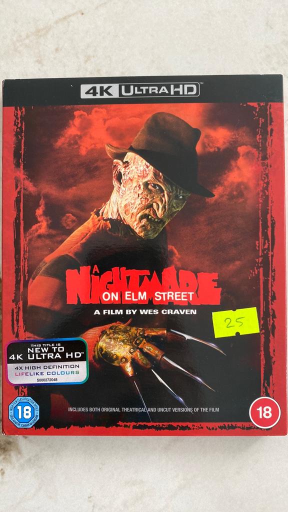 A nightmare on elm street 4K UHD blu ray met slipcover, Ophalen of Verzenden, Zo goed als nieuw, Horror