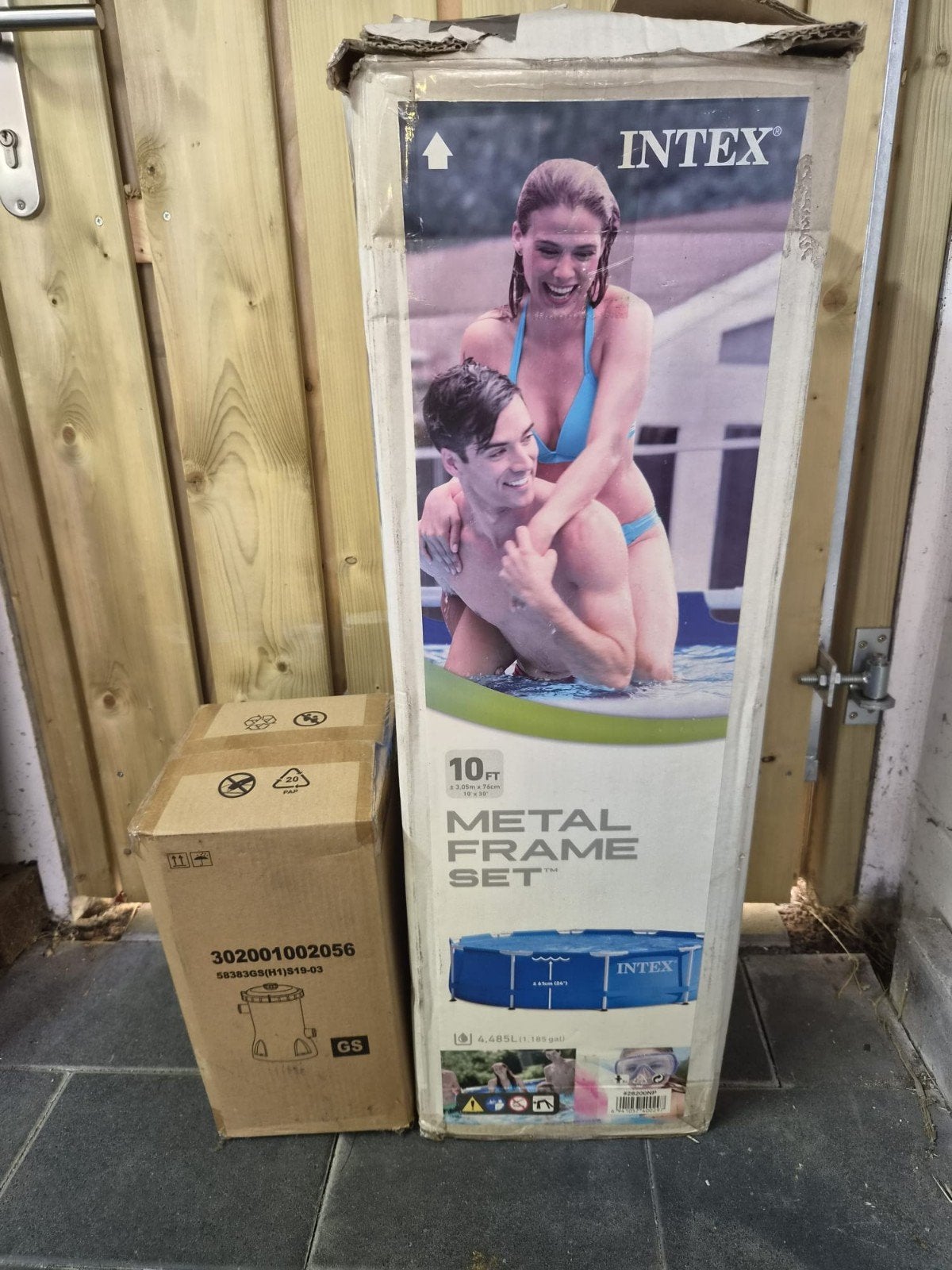 Intex Metal Frame Zwembad 3.05m x 76cm met filterpomp, Ophalen, Gebruikt, Minder dan 80 cm, Rond
