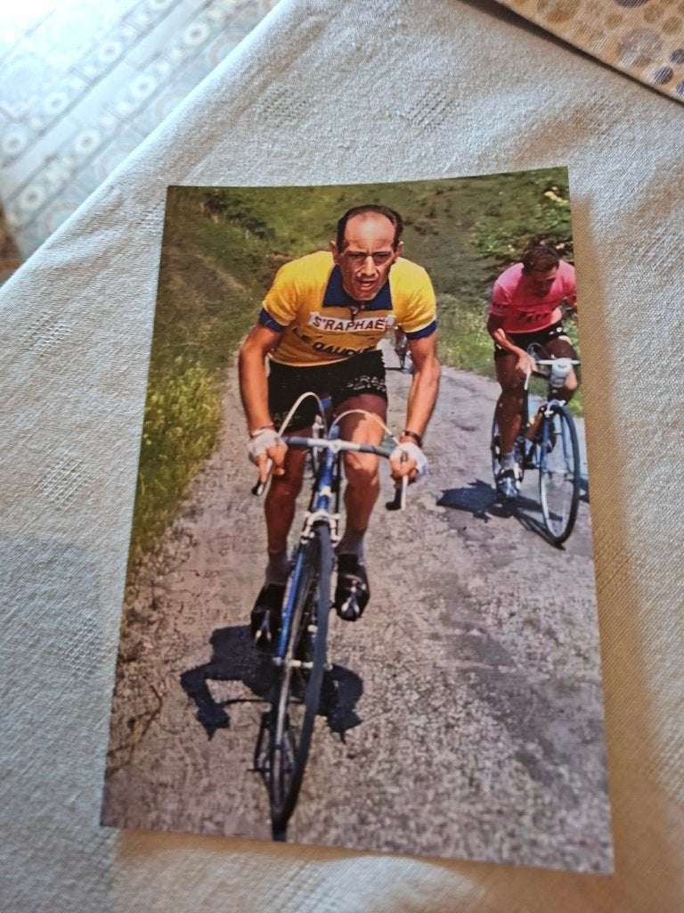 Foto (Repro) Jean-Claude Lebaube / Tour de France, Verzenden, Zo goed als nieuw, Overige sporten, Poster, Plaatje of Sticker