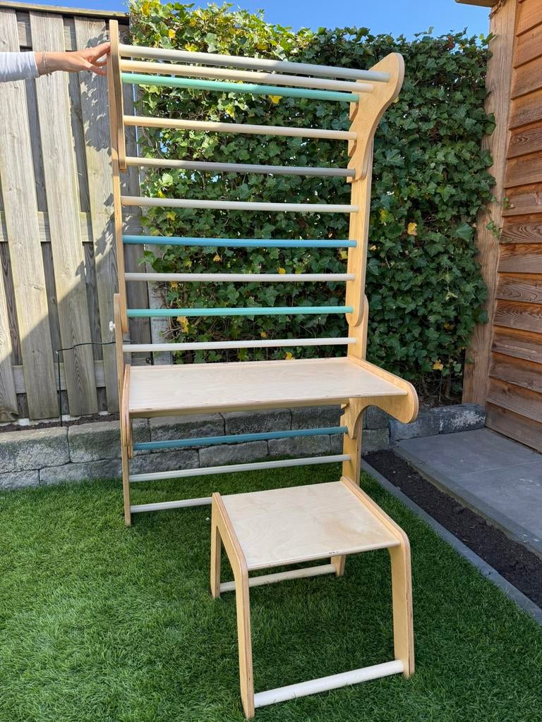 Klimdriehoek Pikler Montessori UITGEBREIDE SET, Ophalen of Verzenden, Zo goed als nieuw