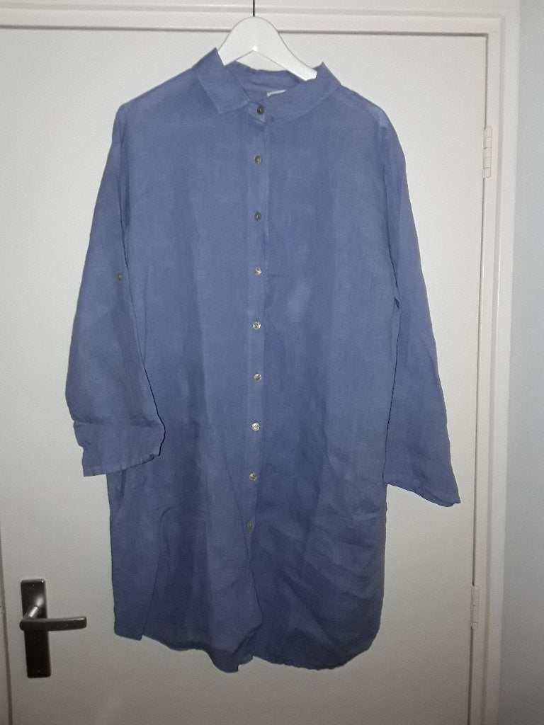 Made in Italy Licht Blauwe Lange Linnen Blouse Maat XL, Kleding | Dames, Made in Italy, Blauw, Maat 46/48 (XL) of groter, Nieuw