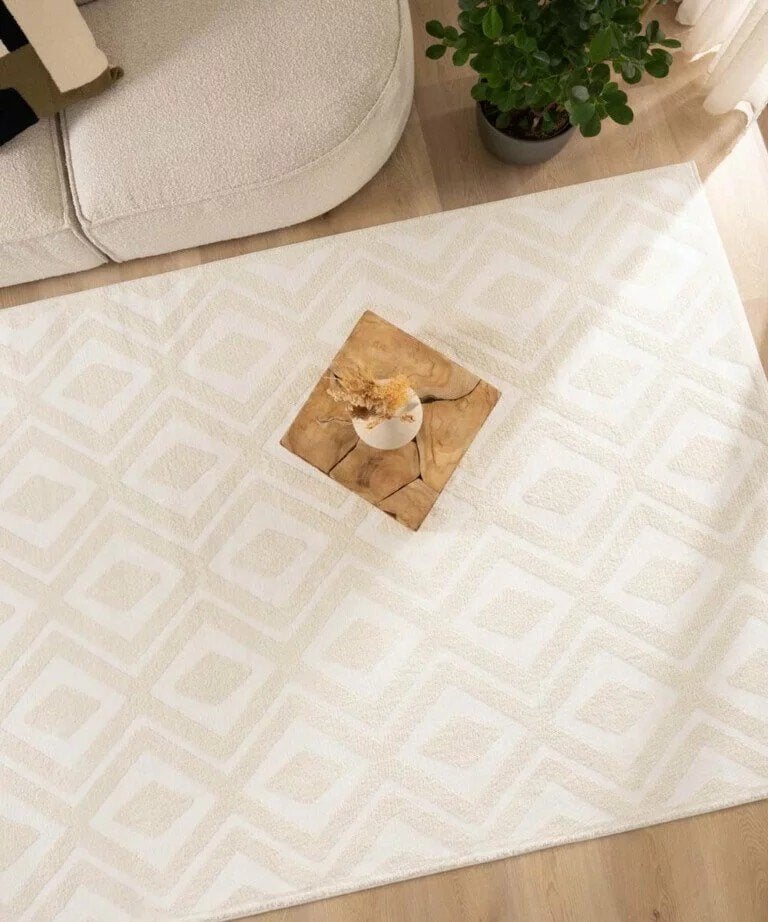 Scandinavisch vloerkleed – crème 300x400 nieuw, Ophalen of Verzenden, 200 cm of meer, Crème, Rechthoekig