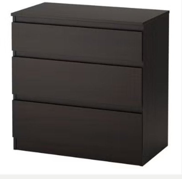 Ikea Malm ladekast 3 laden, Ophalen, Gebruikt, 50 tot 100 cm, 3 of 4 laden