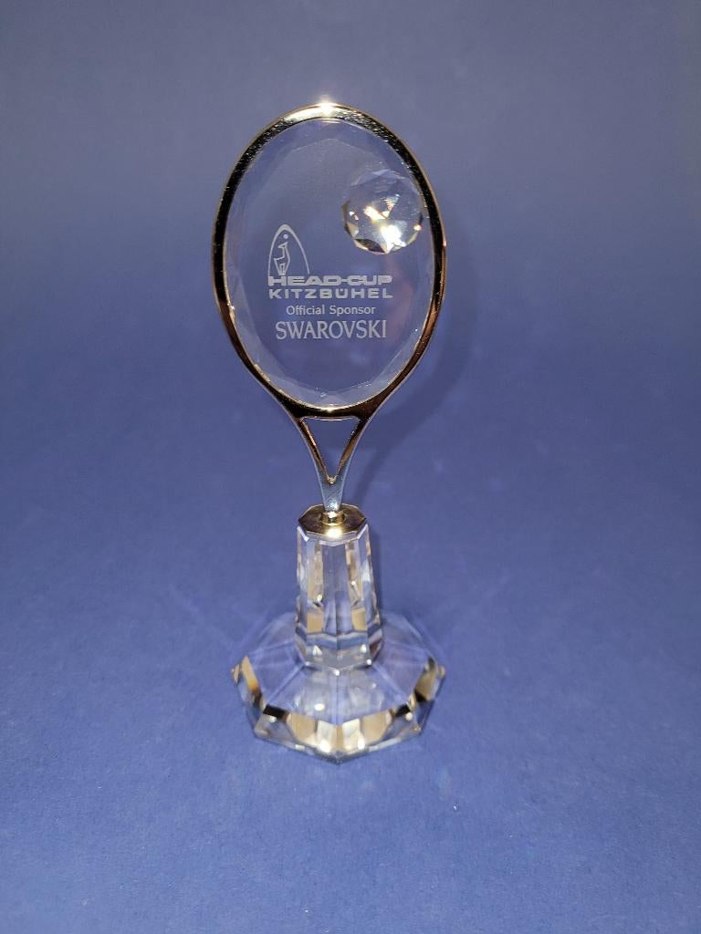 Swarovski Tennis Racket Trophy Head Cup Kitzbuhel 1988, Verzamelen, Swarovski, Swarovski@.com, Wattens, Nieuw, Ophalen of Verzenden