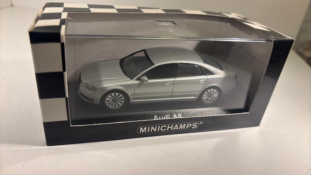 Audi a8 zilver minichamps 1.43, Ophalen of Verzenden, A, A, A