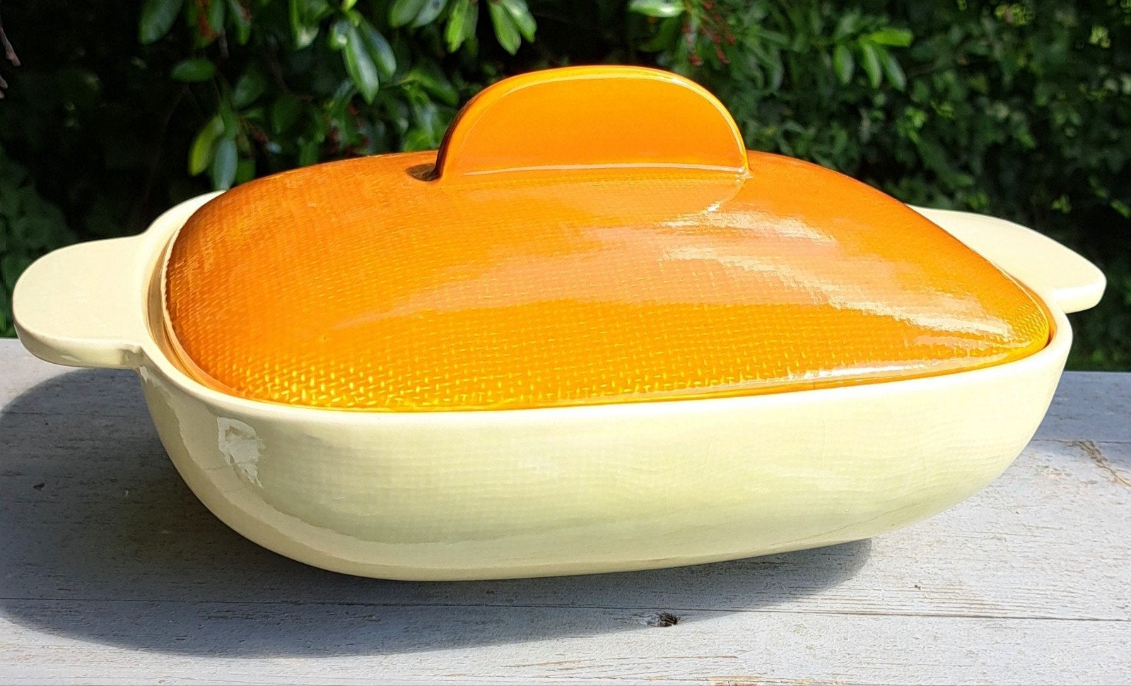 Vintage schaal servies keramiek nieuwstaat tuin keuken koken, Ophalen of Verzenden