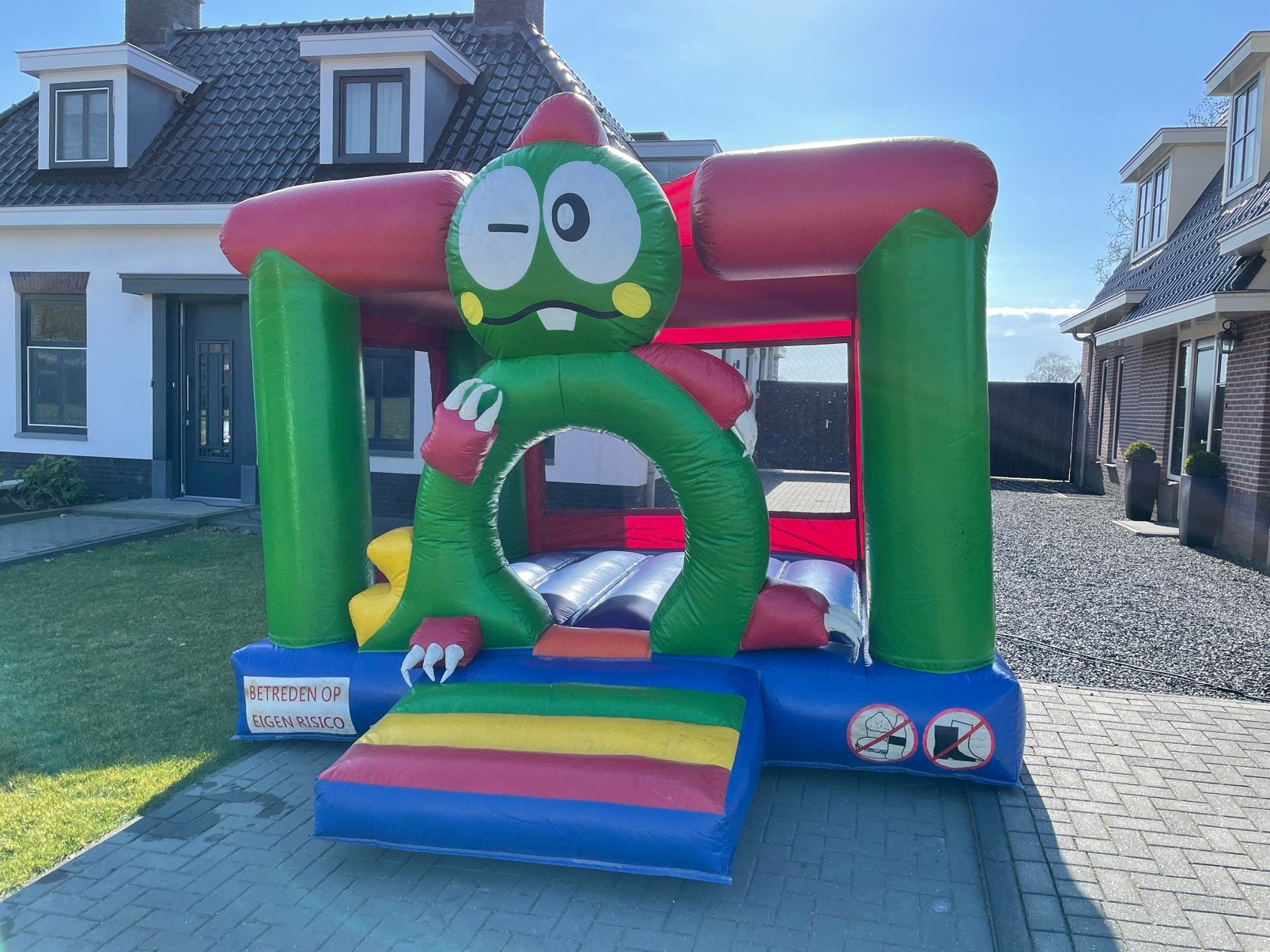 Kikker springkussen te huur voor de kleinere kids, Ophalen, Zo goed als nieuw, Overige