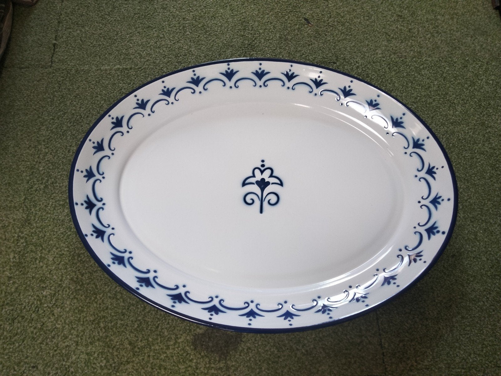Emaille dienblad ovaal, Ophalen of Verzenden