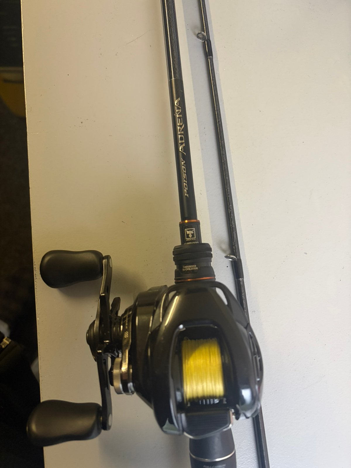 Shimano poison adrena en shimano metanium dc 71, Watersport en Boten, Ophalen of Verzenden, Zo goed als nieuw, Molen