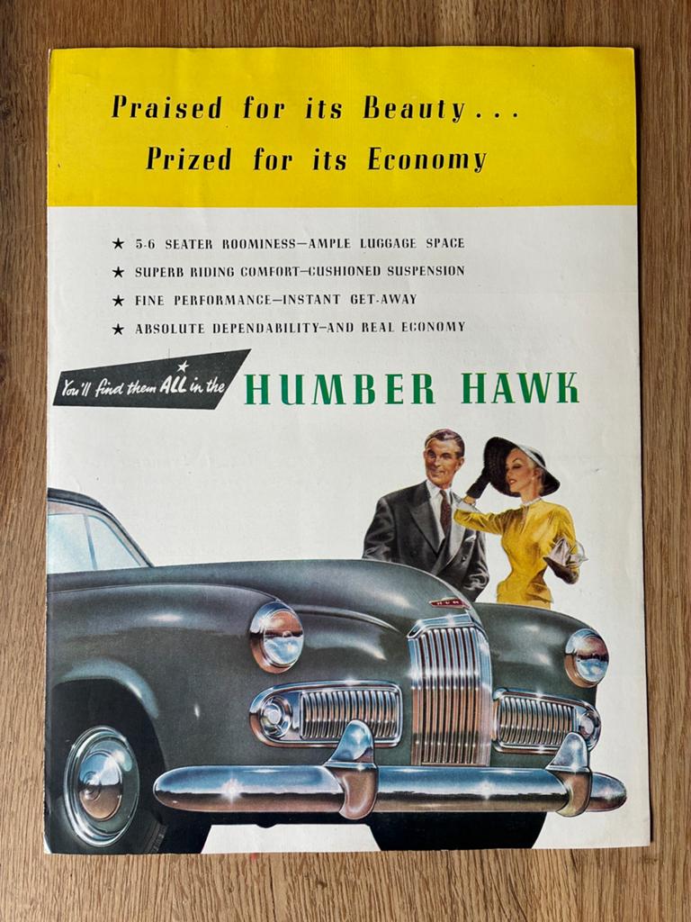 Humber Hawk brochure, Ophalen of Verzenden, Zo goed als nieuw, Overige merken