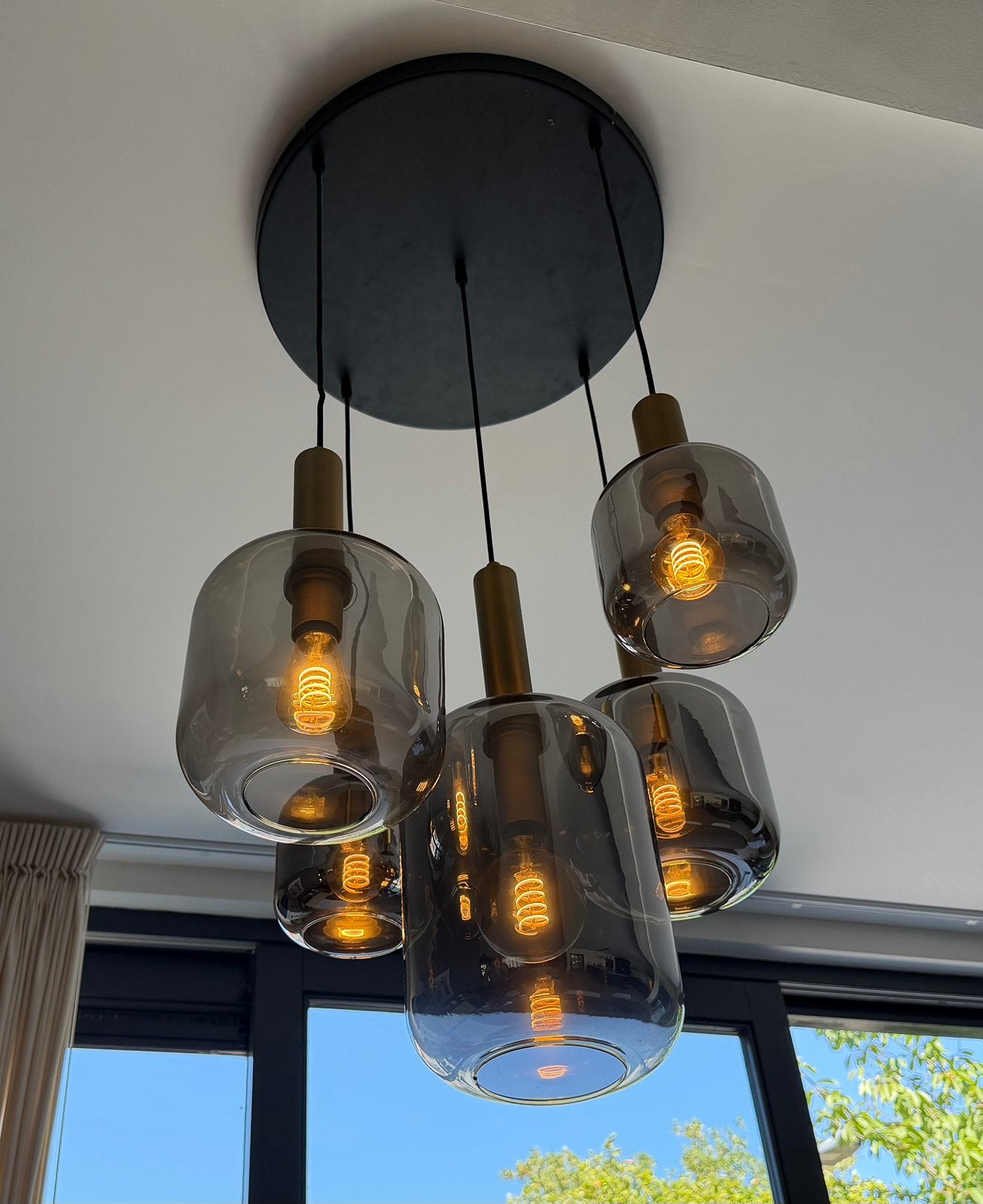 Hanglamp Loki 5-lichts rond, Ophalen, Zo goed als nieuw