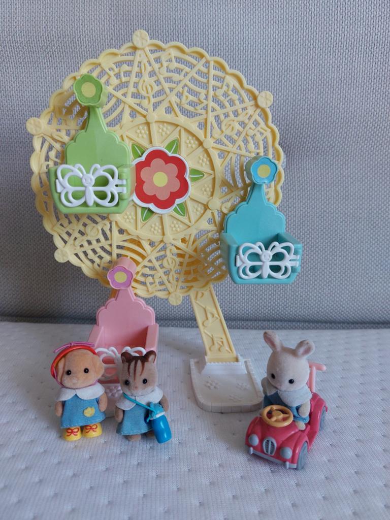 Sylvanian Families Kermis Reuzenrad met figuren en auto, Kinderen en Baby's, Speelgoed | Overig, Ophalen of Verzenden