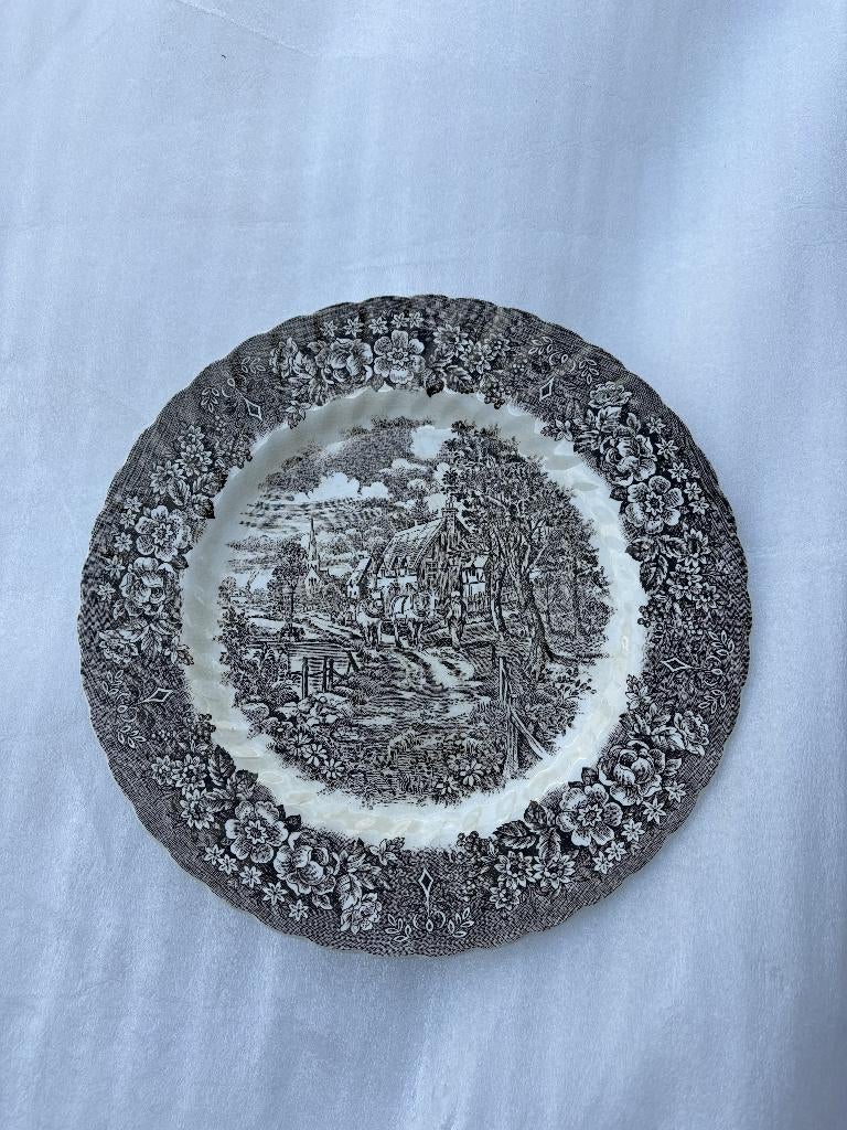 Decoratief bord - 26 cm - bruin, Ophalen of Verzenden