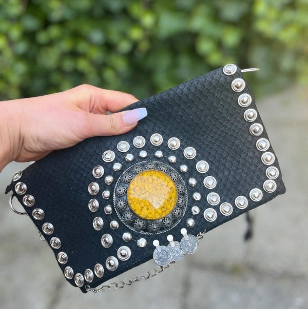 Leren Clutch, Ophalen of Verzenden, Zo goed als nieuw, Bruin, Avondtasje