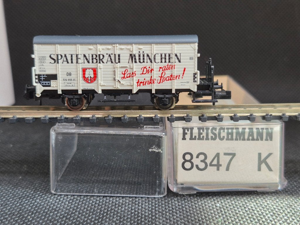 Fleischmann 8347K - ´SPATENBRÄU MÜNCHEN´ (15249), Gelijkstroom, Fleischmann, Wagon, Ophalen of Verzenden