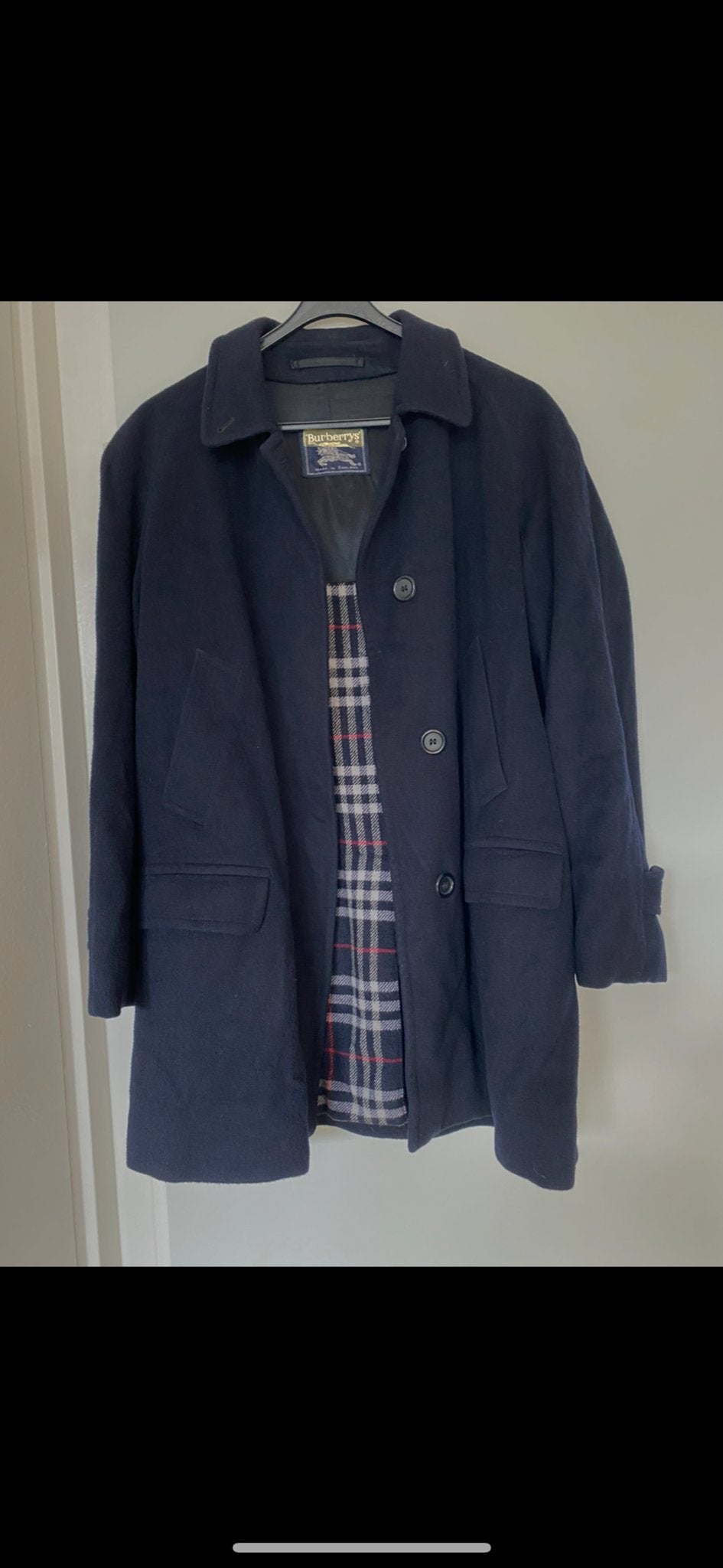 Burberrys' Speciality Wool & Alpaca Jas - Maat L, Ophalen of Verzenden, Zo goed als nieuw, Maat 38/40 (M), Blauw
