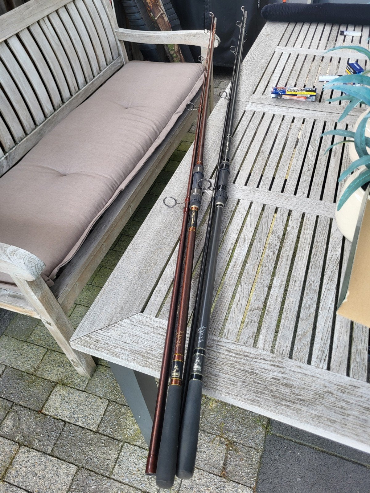 2 Shimano beastmaster spod hengel 5lb, Ophalen, Gebruikt, Complete hengel