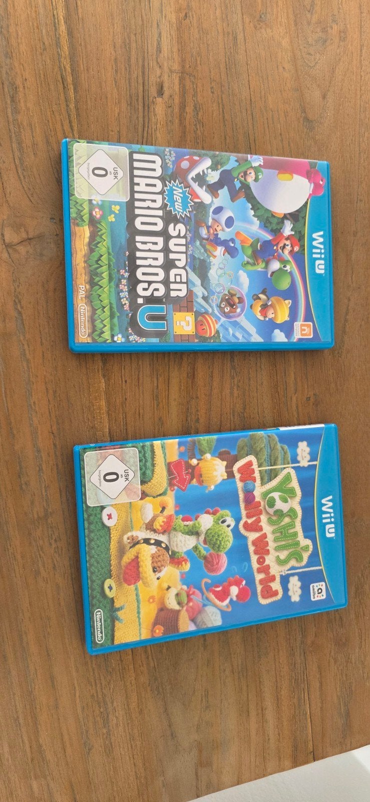 Wii U games: New Super Mario Bros U & Yoshi's Woolly World, Ophalen of Verzenden, Zo goed als nieuw, Platform, 3 spelers of meer