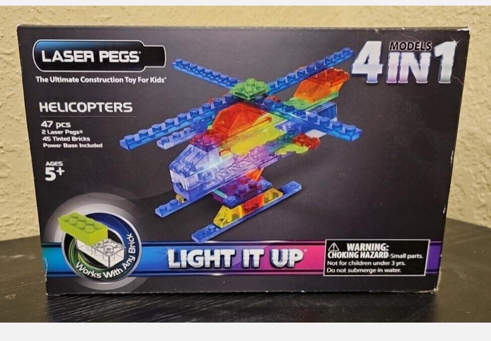 Laserpeg bouwstenen helicopter 4/1, Ophalen of Verzenden, Zo goed als nieuw