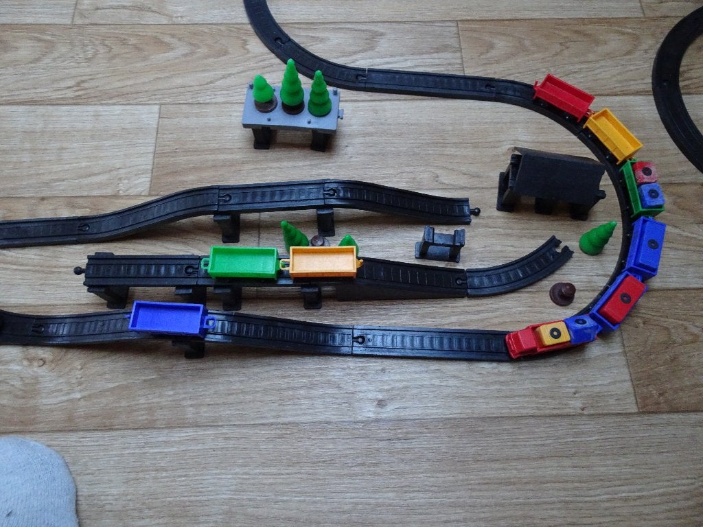 sspeelgoed grote verzameling trein rail met veel acc., Ophalen, Gebruikt