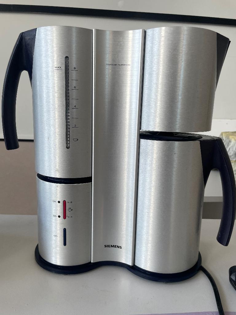 Siemens waterkoker en koffiezet apparaat Porsche design, Witgoed en Apparatuur, Koffiezetapparaten, Ophalen, Gebruikt, Koffiemachine