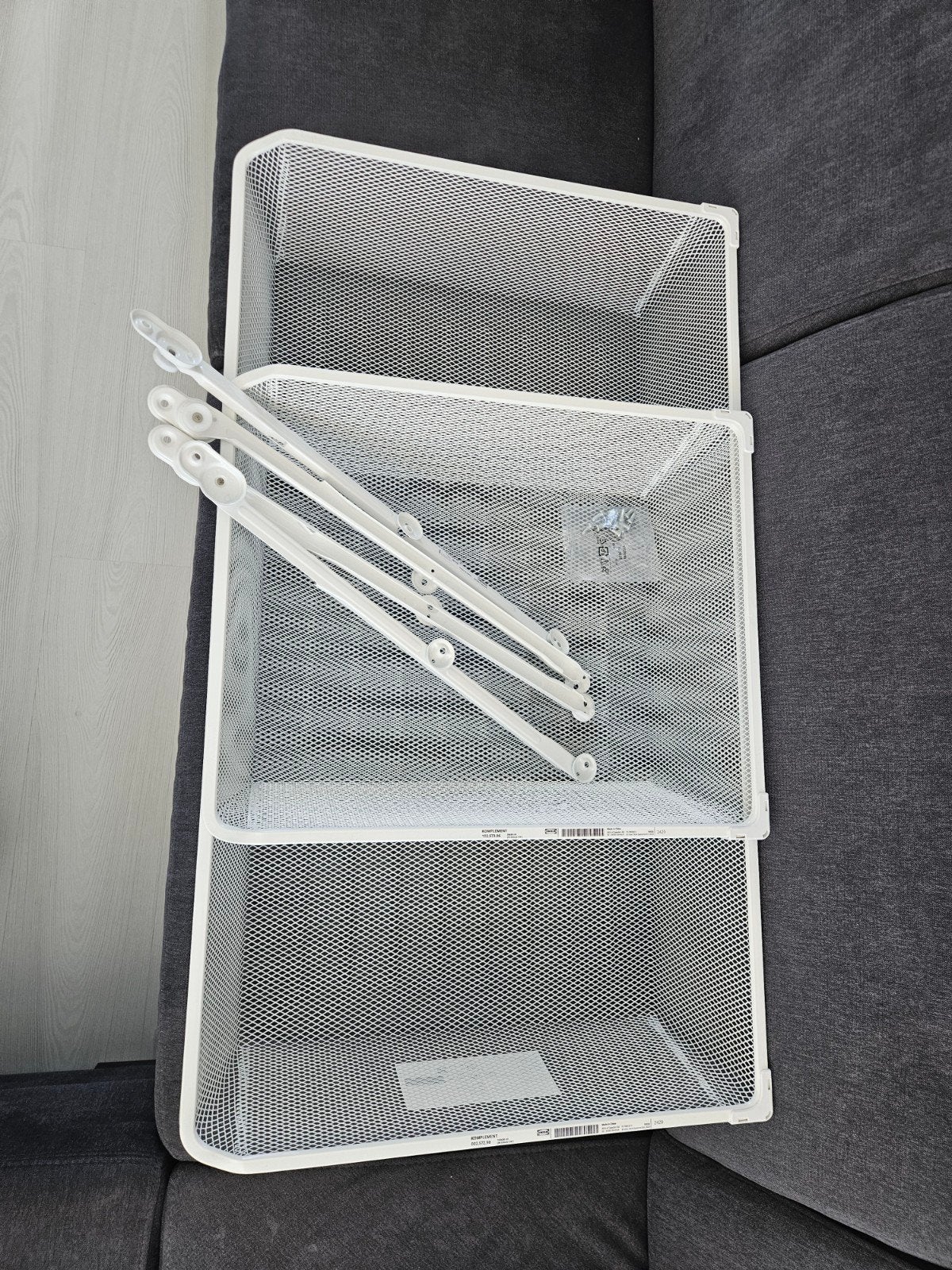 Witte metalen opbergmanden - 2 stuks, Ophalen, Nieuw