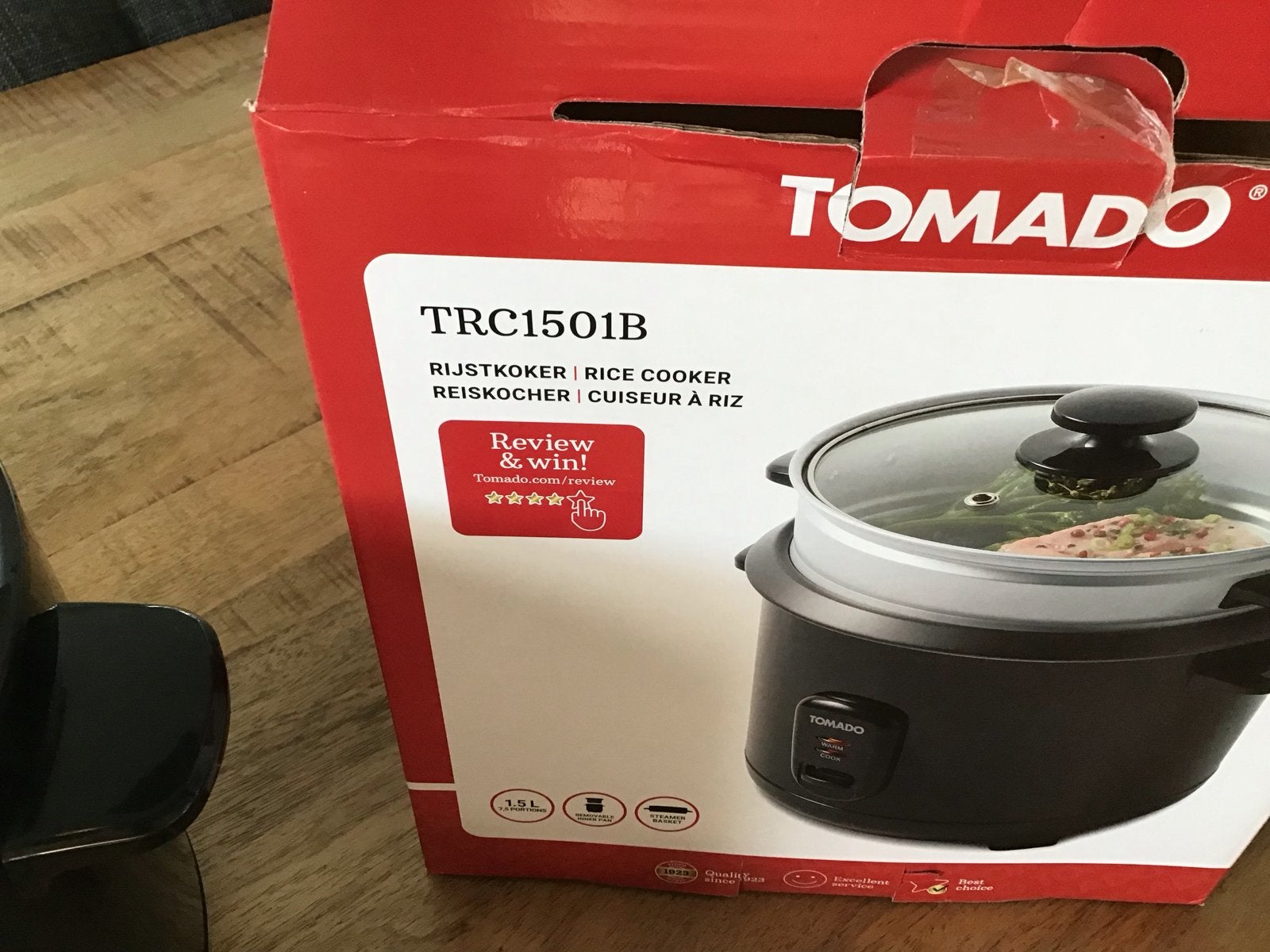 Tomado TRC1501B Rijstkoker, Ophalen, Zo goed als nieuw