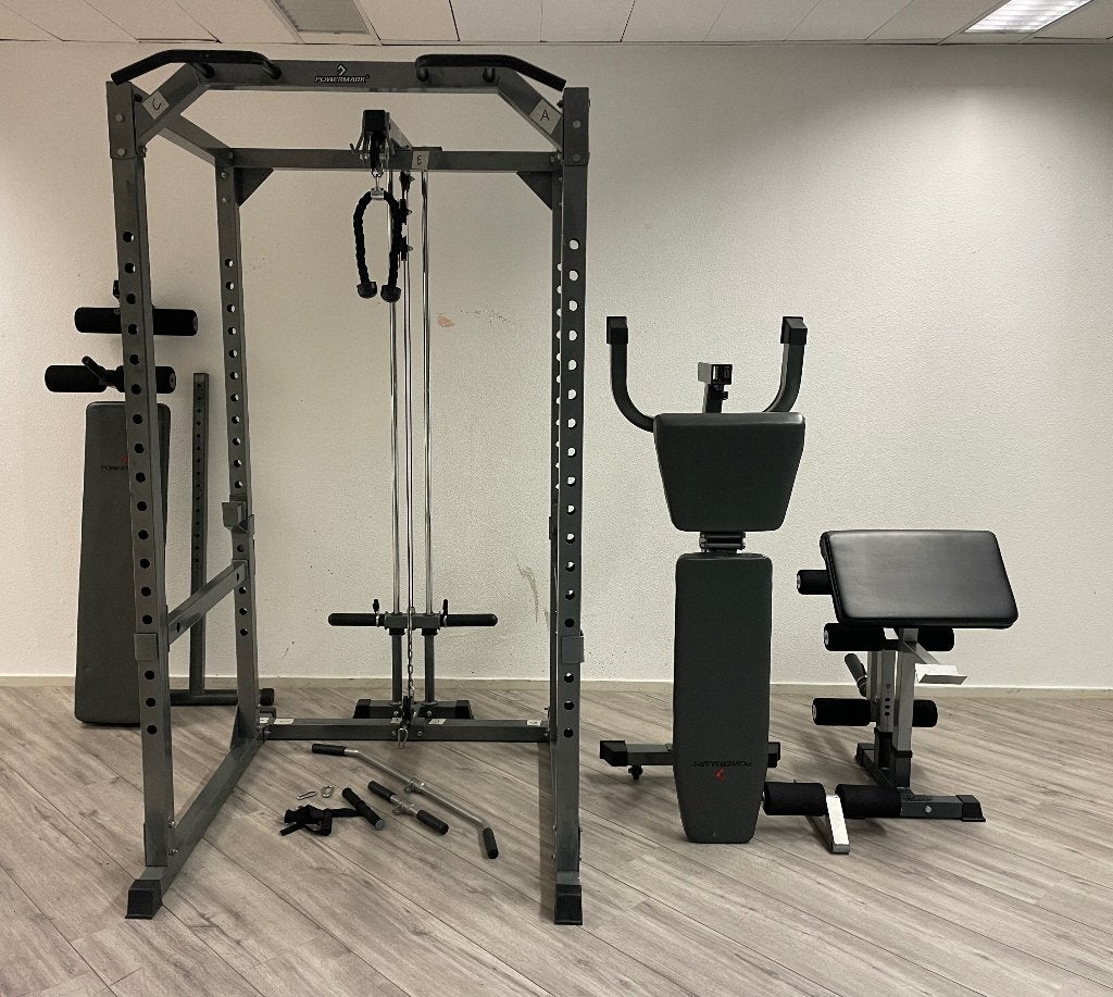 Complete Powermark Homegym / Power Rack met kabelstation, Ophalen, Gebruikt, Metaal, Krachtstation