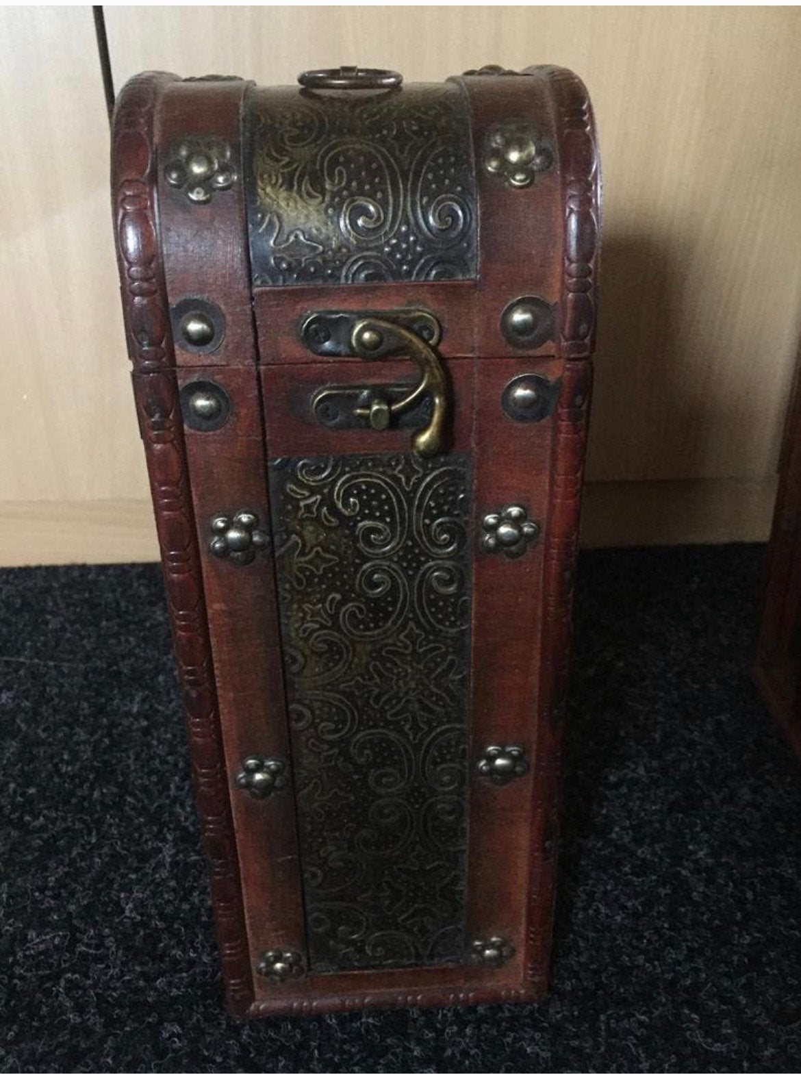 Vintage Luxe wijnkoffer/wijnfles koffer bruin/brons 1 fles, Ophalen of Verzenden, Zo goed als nieuw, Minder dan 5 flessen, 5 – 50
