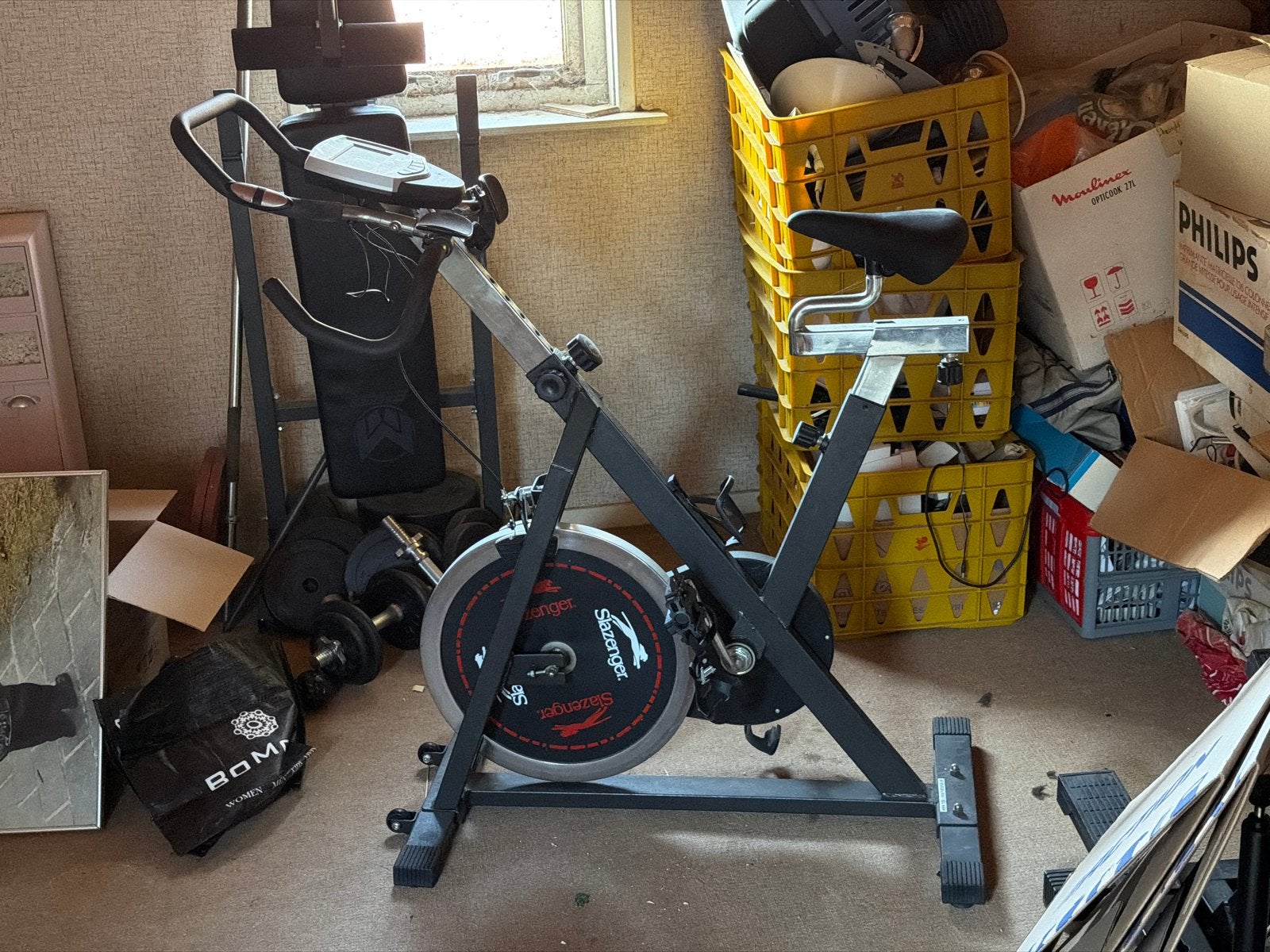 Slazenger Spinningfiets - Ideaal voor thuistraining, Ophalen, Gebruikt, Spinningfiets, Metaal