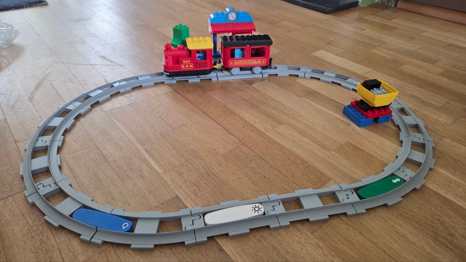 Lego Duplo Stoomtrein 10874 - App bedienbaar, Ophalen of Verzenden, Zo goed als nieuw, Inclusief minifiguren, Duplo