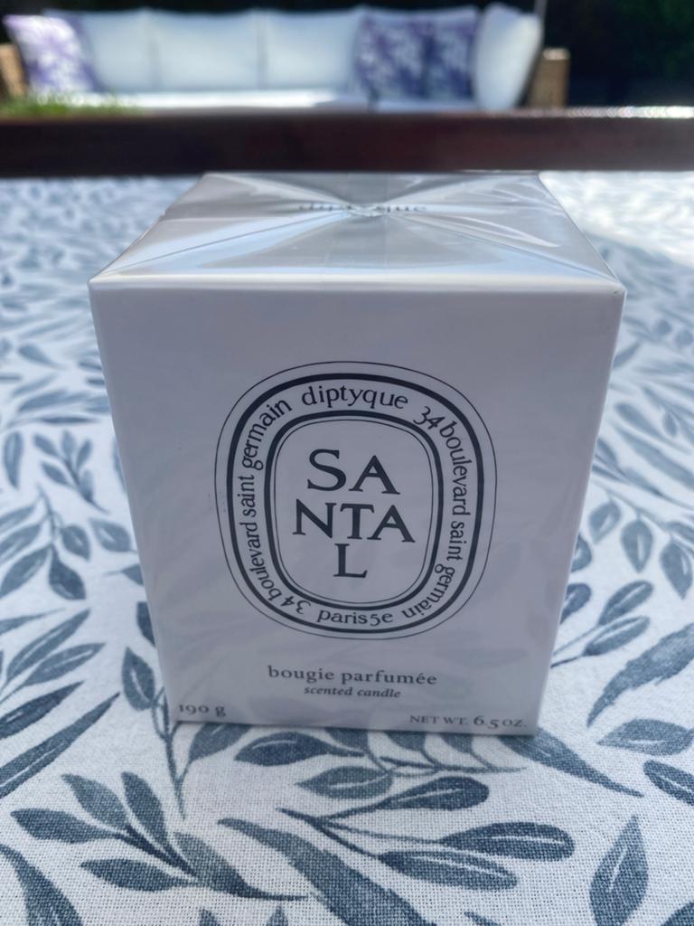 Diptyque Santal Kaars - Nieuw in verpakking 190 gram, Overige materialen, Verzenden, Wit, Nieuw