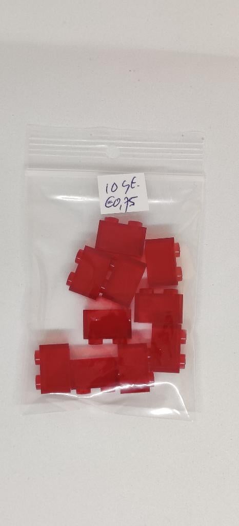 Lego Brick 1x2 Transparant Rood per 10 stuks (Nieuw), Kinderen en Baby's, Speelgoed | Duplo en Lego, Nieuw, Lego, Losse stenen