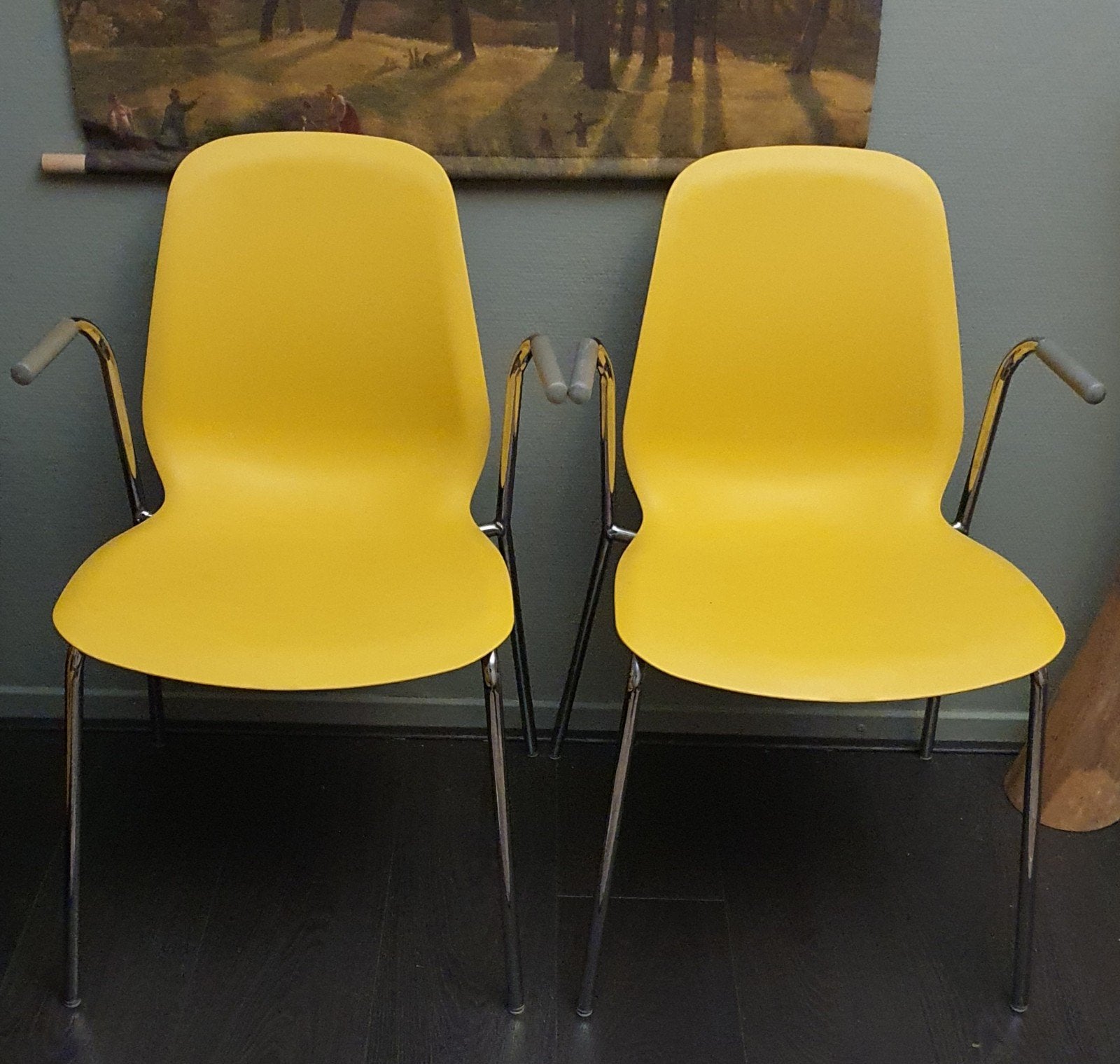 Ikea dietmar stoelen okergeel geel 2x, Ophalen, Kunststof, Twee, Overige kleuren