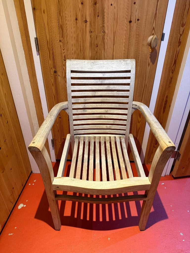 Tuinstoelen 4x, Ophalen, Gebruikt, Teakhout