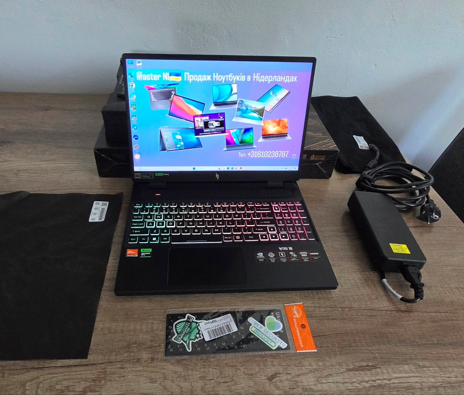 Acer Nittro 16/Ryzen 7 7840HS/RTX 4060/DDR5/Ssd 1000Gb/165Hz, Ophalen, Met videokaart, Qwerty, Zo goed als nieuw