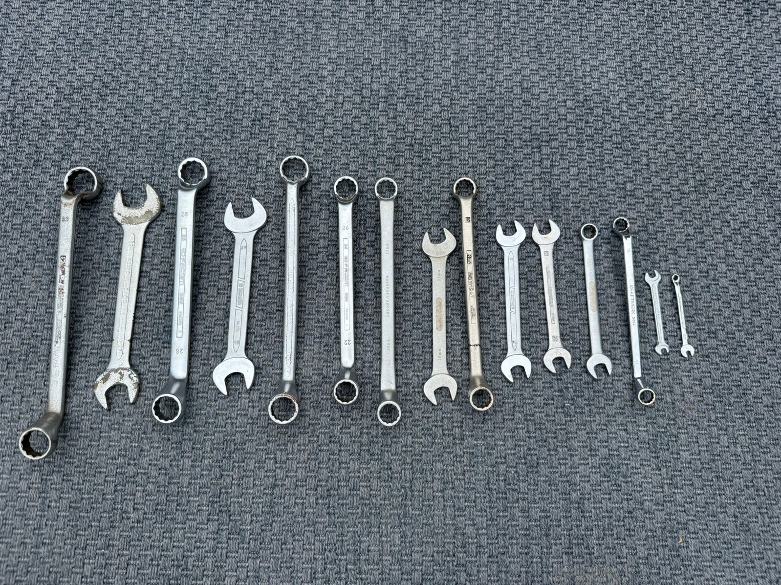 Professionele set ring- en steeksleutels (diverse merken), Ophalen, Gebruikt, Sleutel/ratel