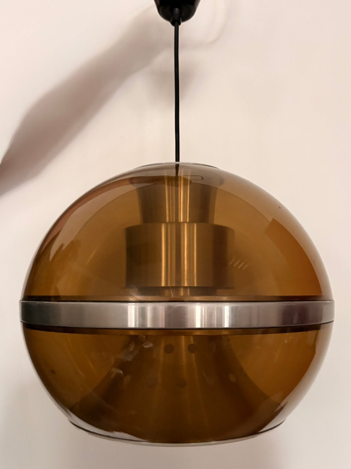 Vintage Dijkstra ‘The Globe’ Space Age Hanglamp – Jaren 70, Ophalen of Verzenden, Gebruikt