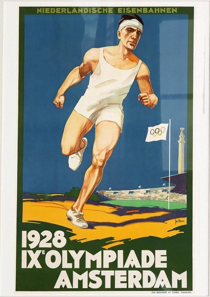 OLYMPISCHE SPELEN 1928 Art Deco Kunst Poster Affiche