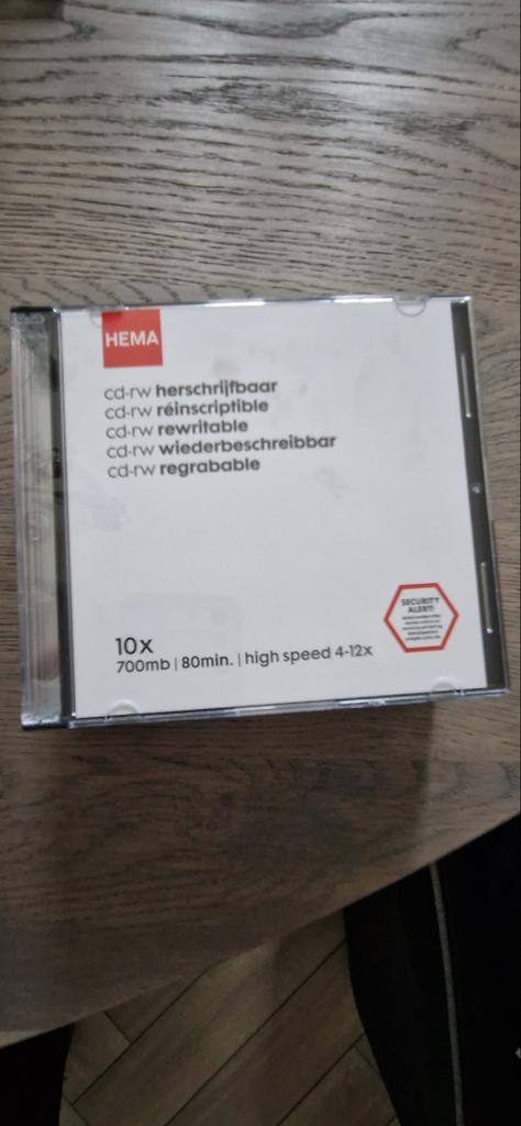 Hema CD-RW Herschrijfbaar 700MB 80min. High Speed 10x, Ophalen, Nieuw, Cd, Herschrijfbaar