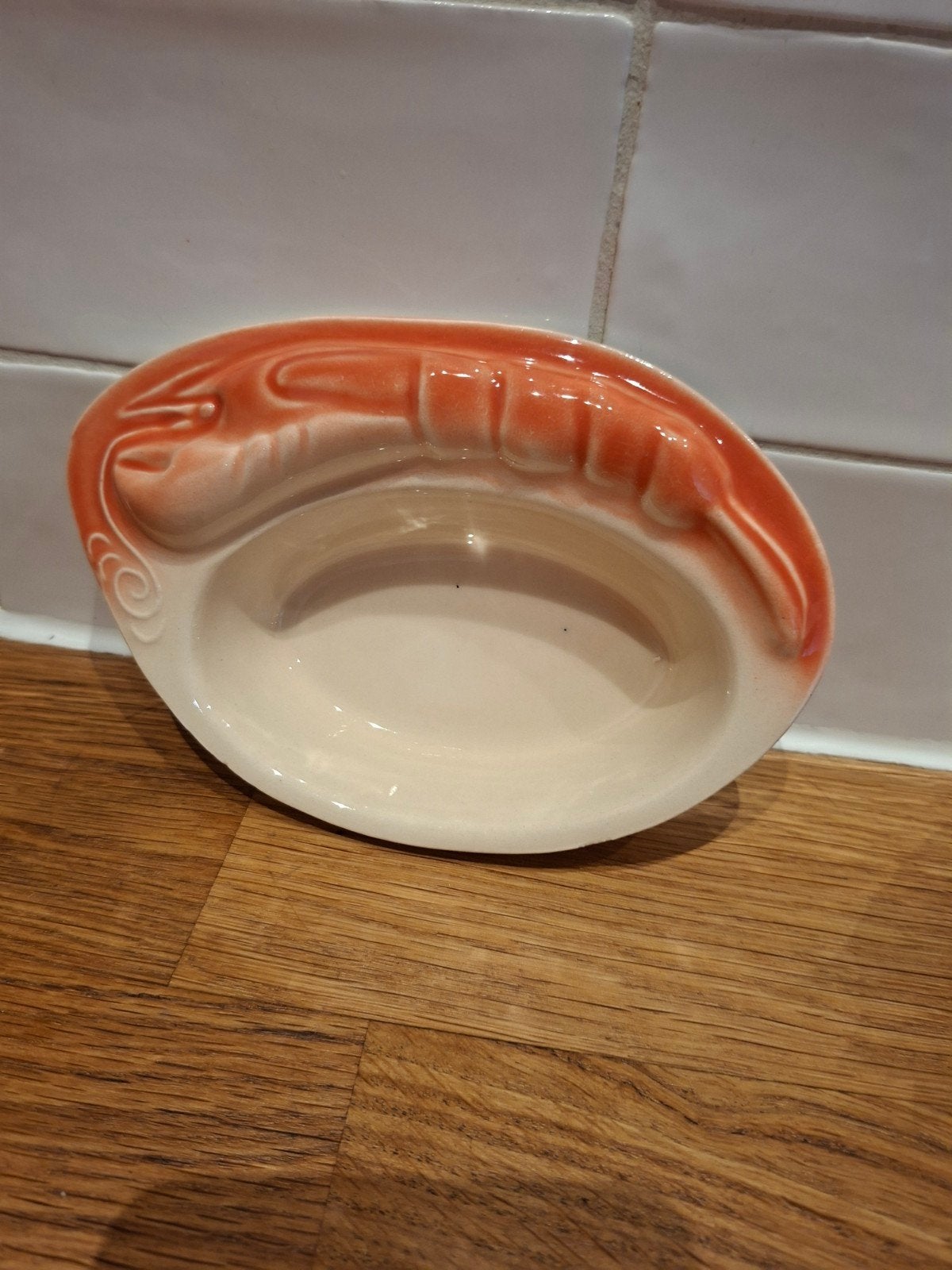Vintage schaaltje in de vorm van een garnaal, Antiek en Kunst, Ophalen of Verzenden