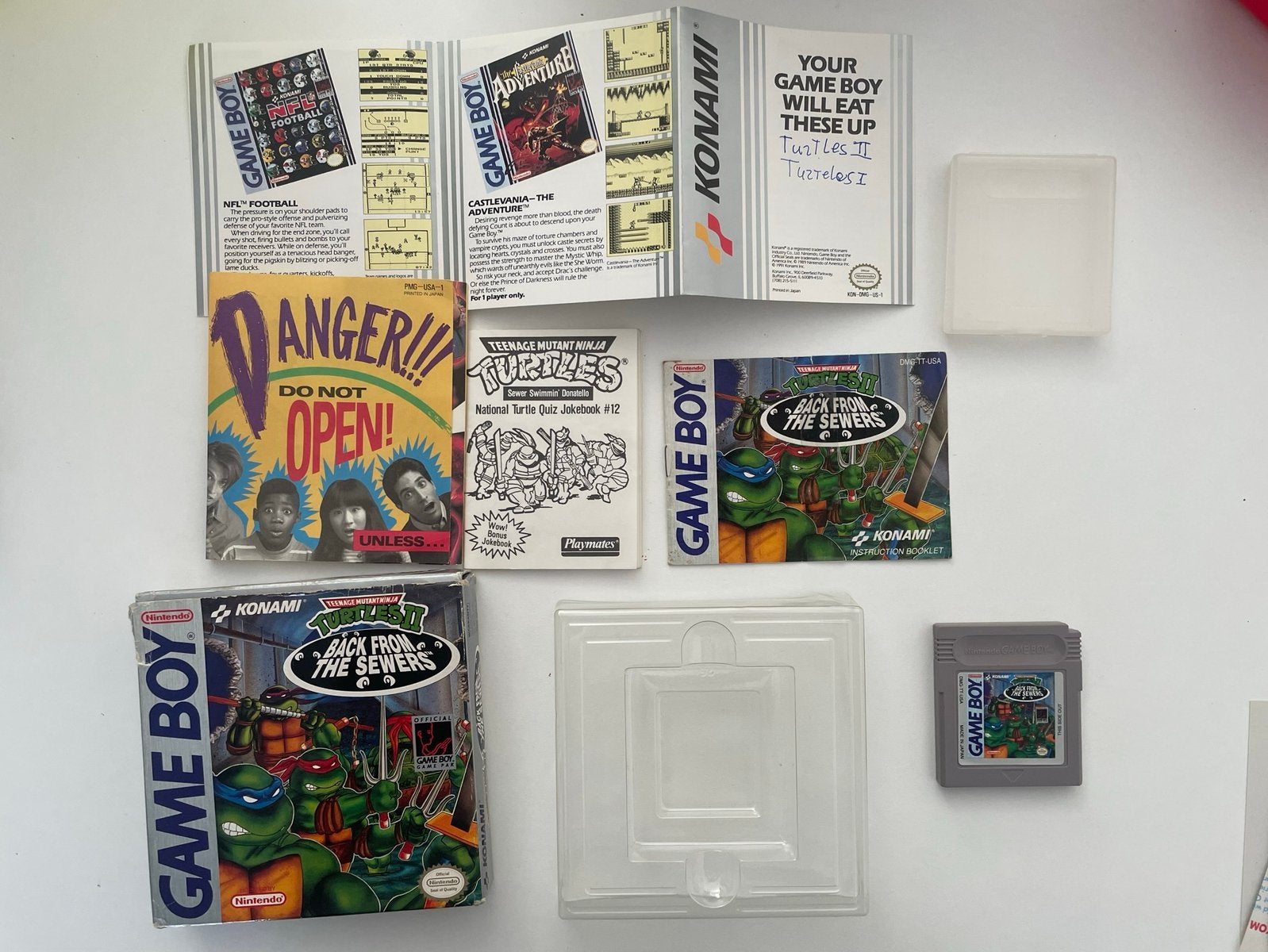 Turtles II Back from the Sewers Game Boy gb CIB compleet USA, Spelcomputers en Games, Avontuur en Actie, 1 speler, Ophalen of Verzenden