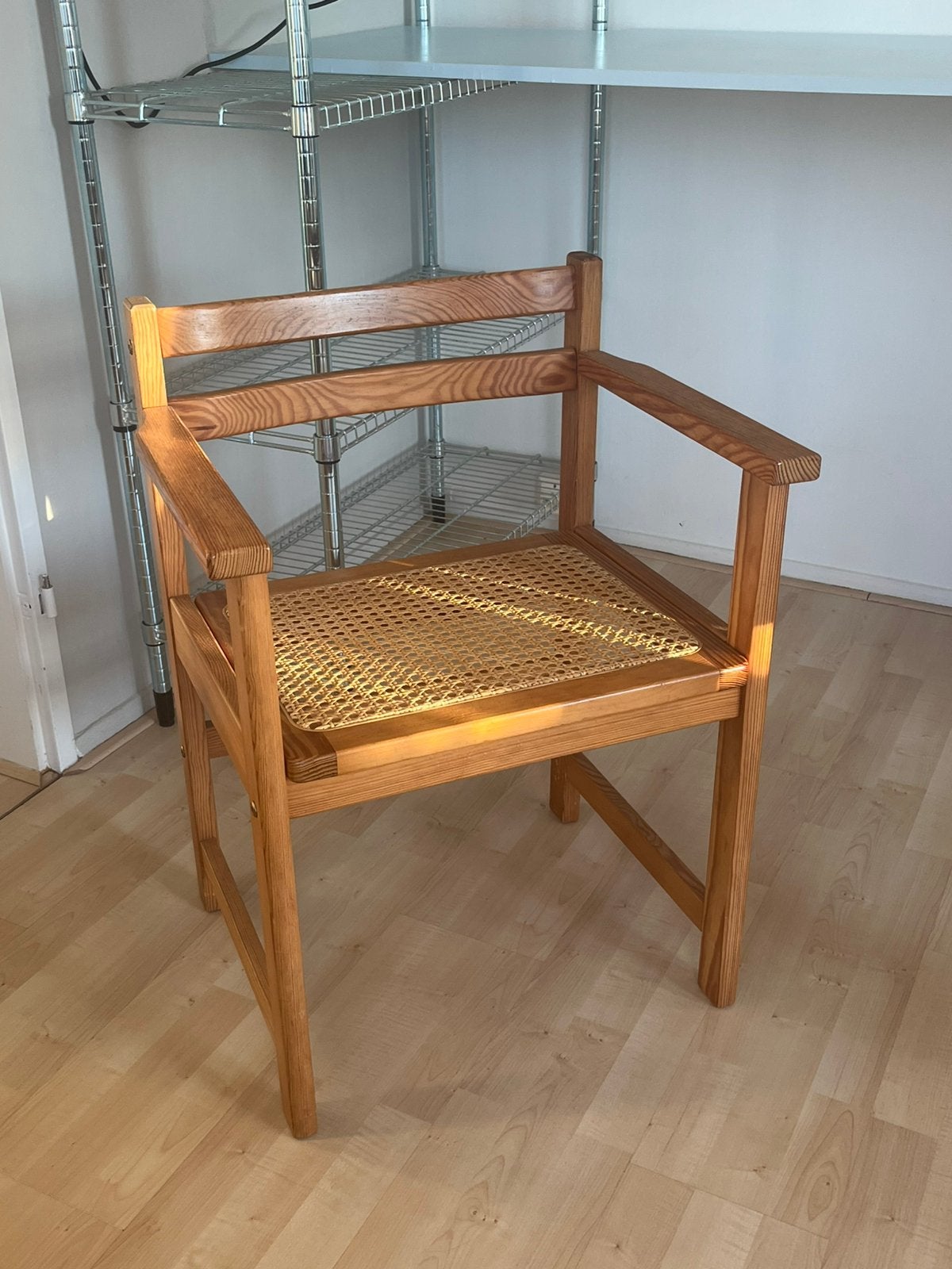 Grenen stoel GFM, Ophalen, Zo goed als nieuw, Bruin, Eén