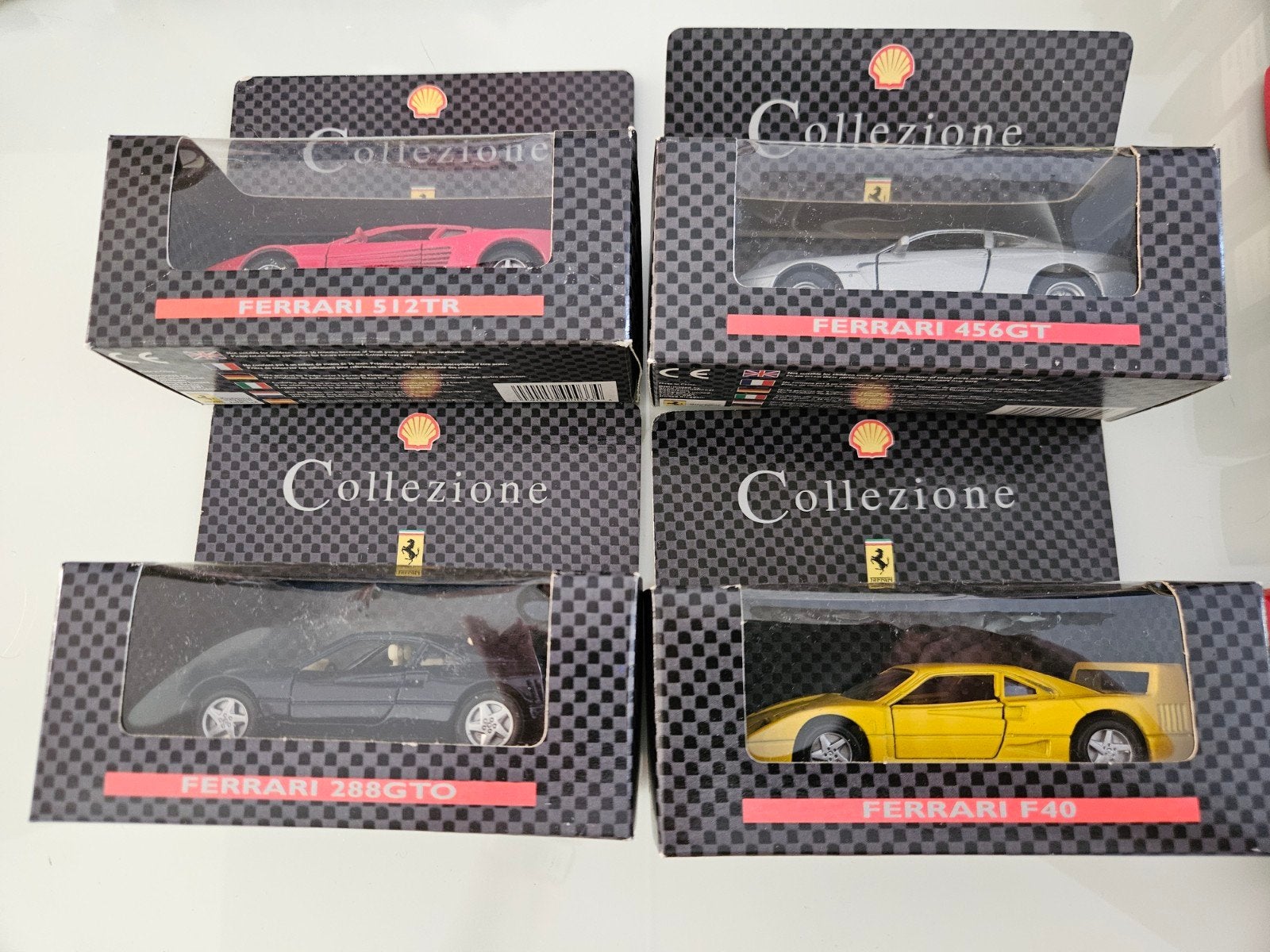 Shell Collezione Ferrari modelauto's (4 stuks), Verzenden, Auto, Overige merken