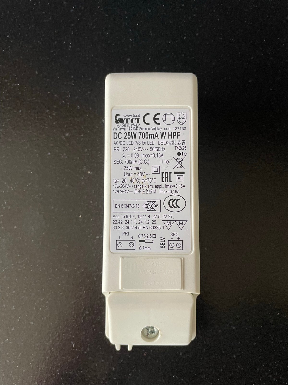 TCI DC 25W 700mA LED Driver - Nieuwstaat, Ophalen of Verzenden, Nieuw, Overige merken, Overige typen