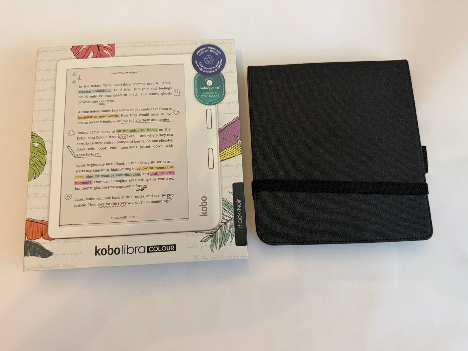 Kobo Libra Colour Compleet | Nieuwstaat | Incl. Hoesje, Computers en Software, E-readers, Verzenden, Kobo, Kobo, Zo goed als nieuw