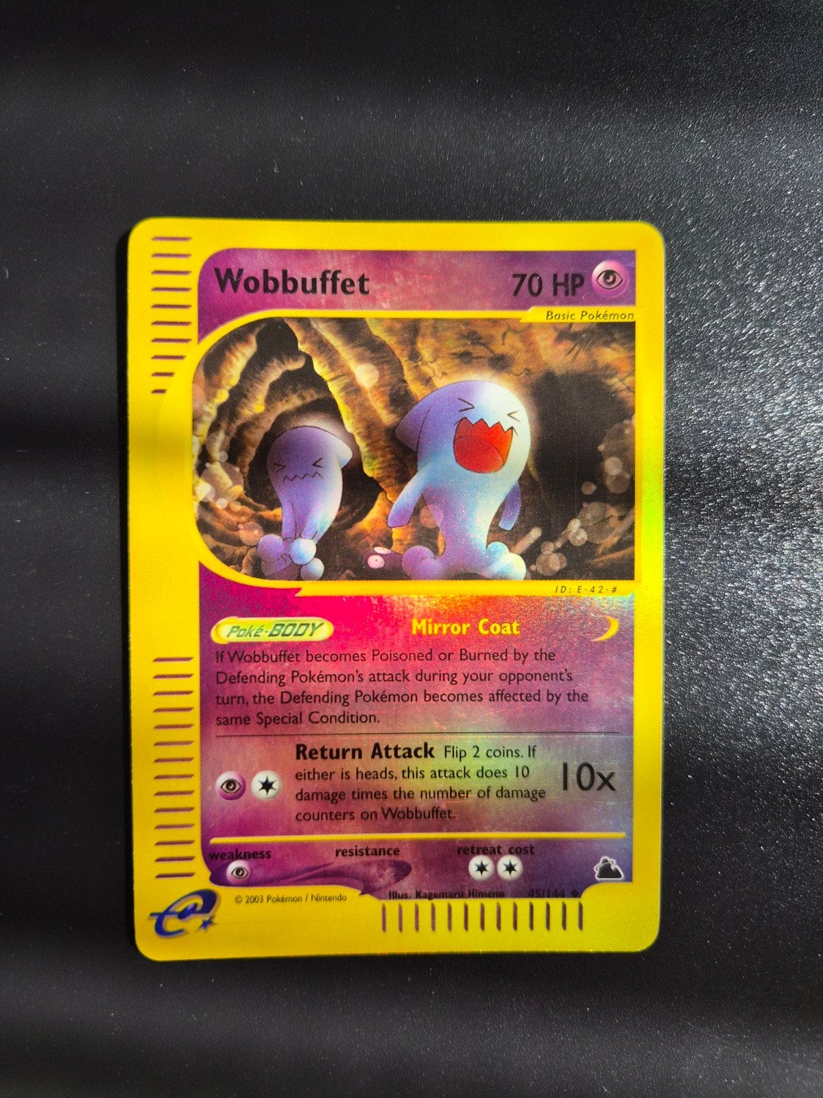 Wobbuffet 45/144 Pokemon Skyridge reverse holo, Ophalen of Verzenden, Zo goed als nieuw, Booster, Foil